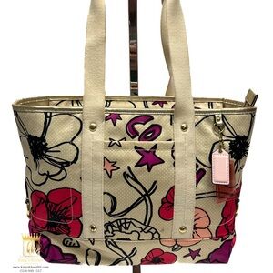 🩷SOLD🩷Coach poppy Kyra floral Satinado bag